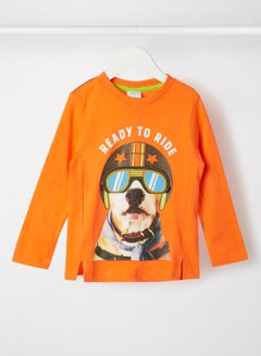 Boboli Kids/Teen Graphic T-Shirt Orange  - Image 1