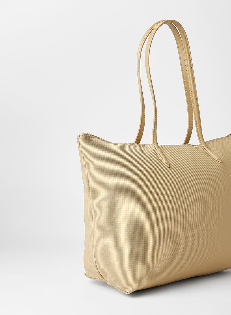 LACOSTE - L.12.12 Concept Zip Tote Bag Beige - Image 1