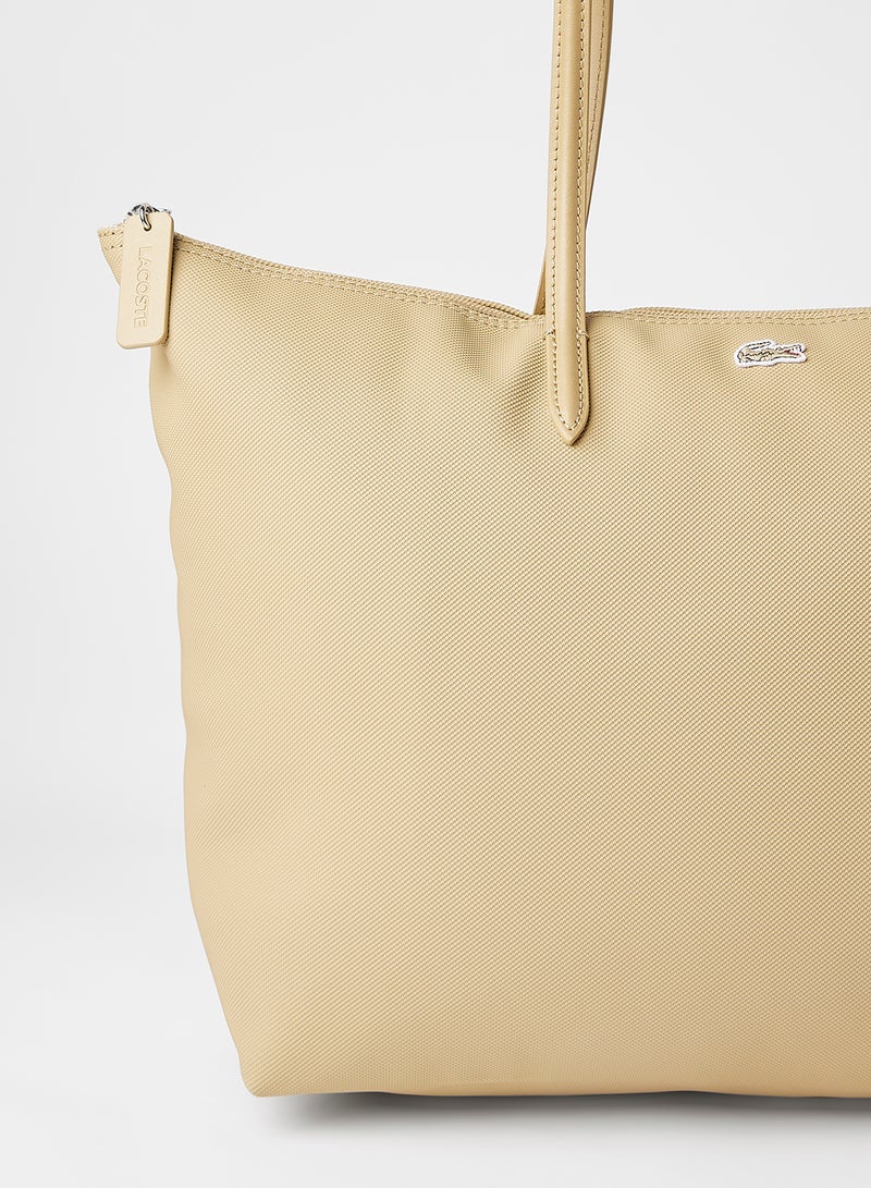 LACOSTE - L.12.12 Concept Zip Tote Bag Beige - Image 1