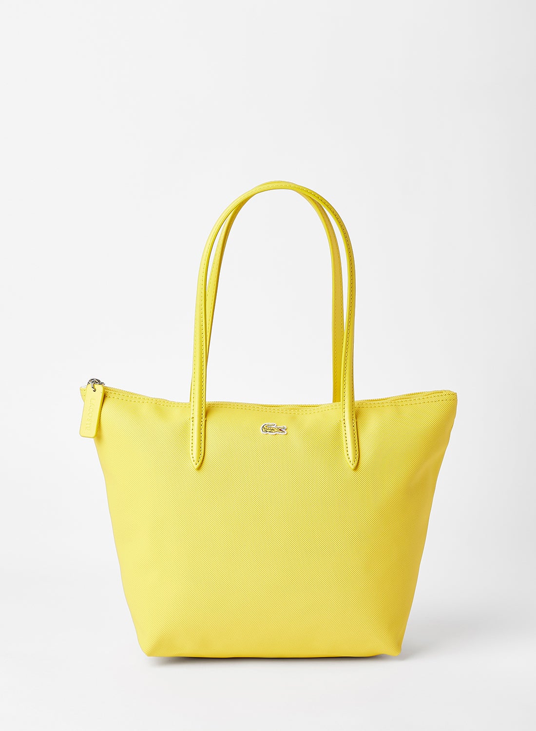 LACOSTE Concept Small Zip Tote Bag Yellow Best Price UAE