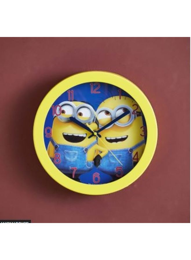 Minions Wall Clock Yellow/Blue 24.5x24.5cm  - Image 1