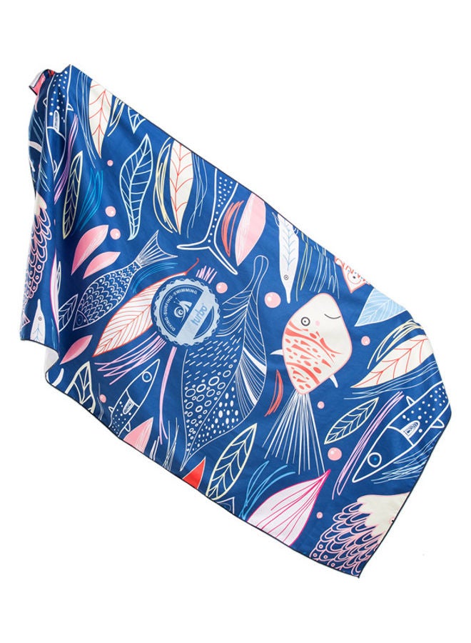 Quick Drying Fish Printed Beach Towel Multicolour 170x90cm - v1634882191/N51497362A_1