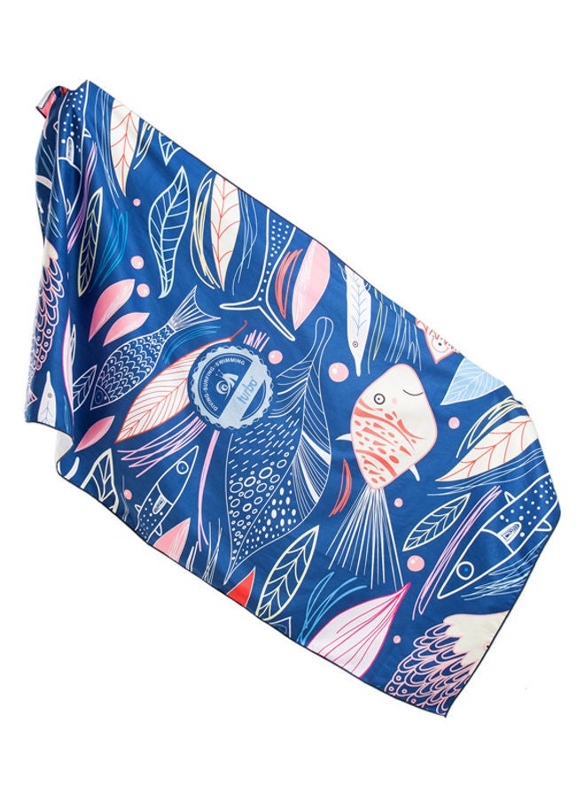 Hiturbo Quick Drying Fish Printed Beach Towel Multicolour 170x90cm - Image 1