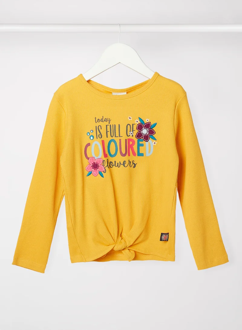 Boboli Kids/Teen Graphic T-Shirt Yellow