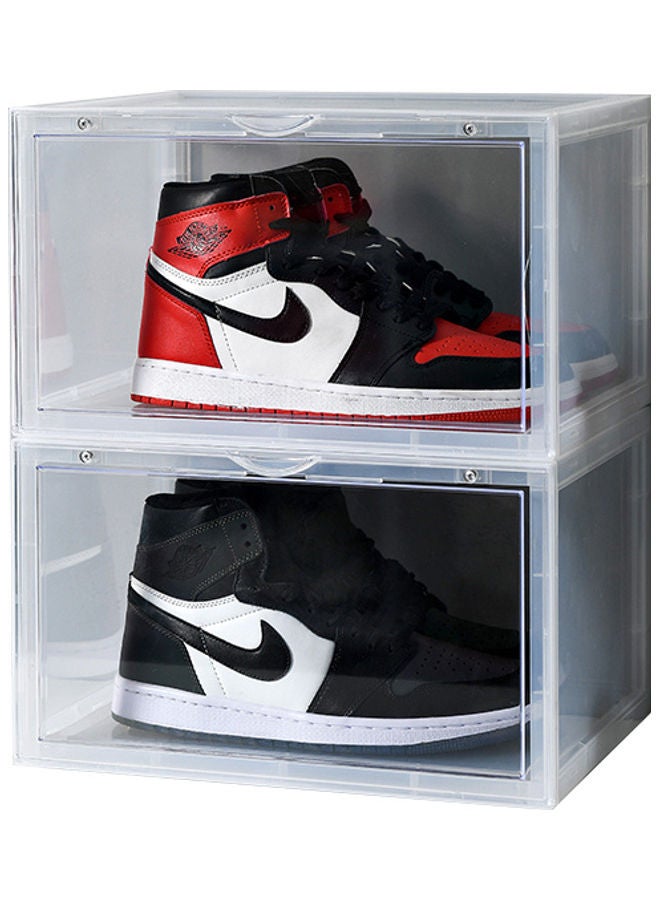 2-Pack Premium Side Open Shoe Box White 36 x 26 x 21cm  - Image 1