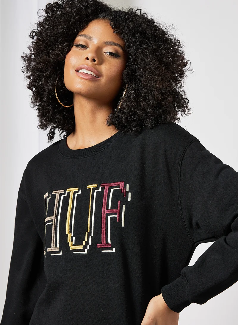 HUF 8-Bit Sweatshirt Black