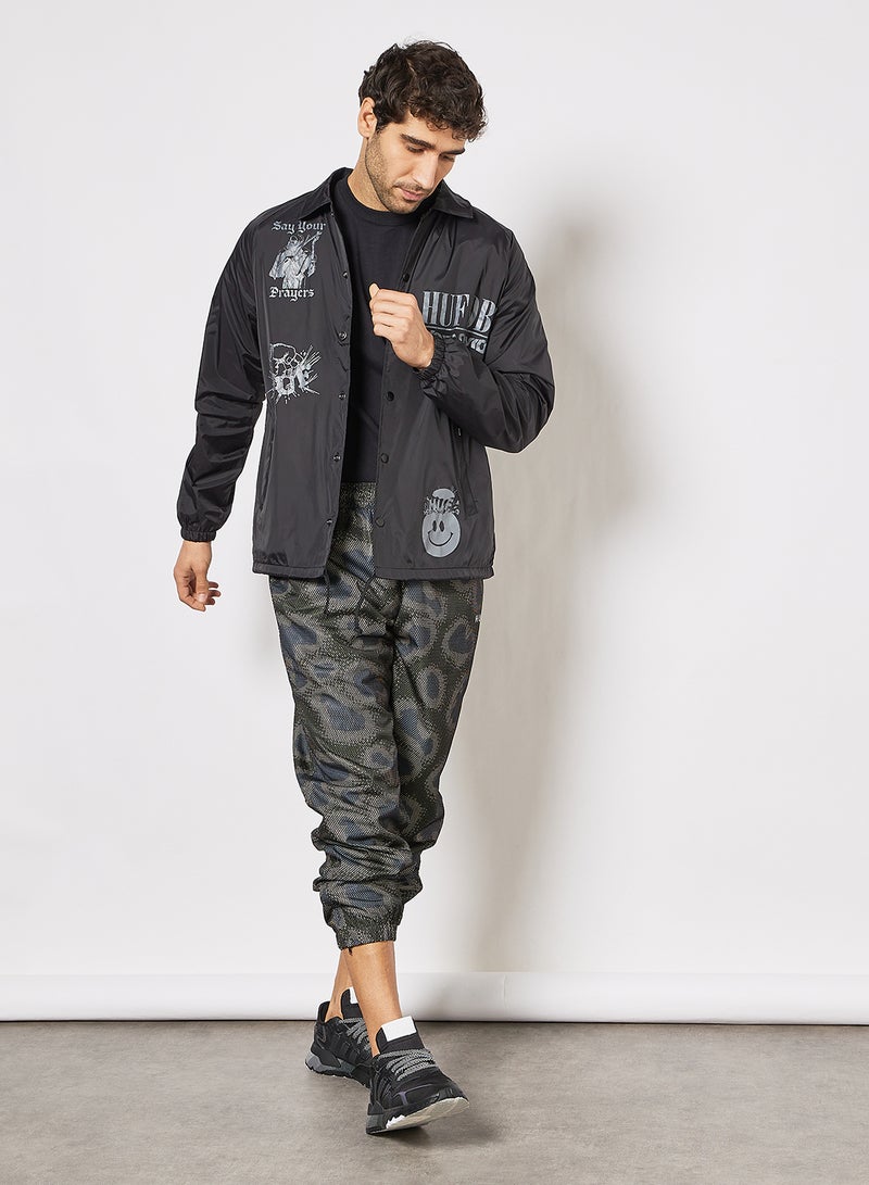 HUF Disorder Coaches Jacket Black  - Image 2