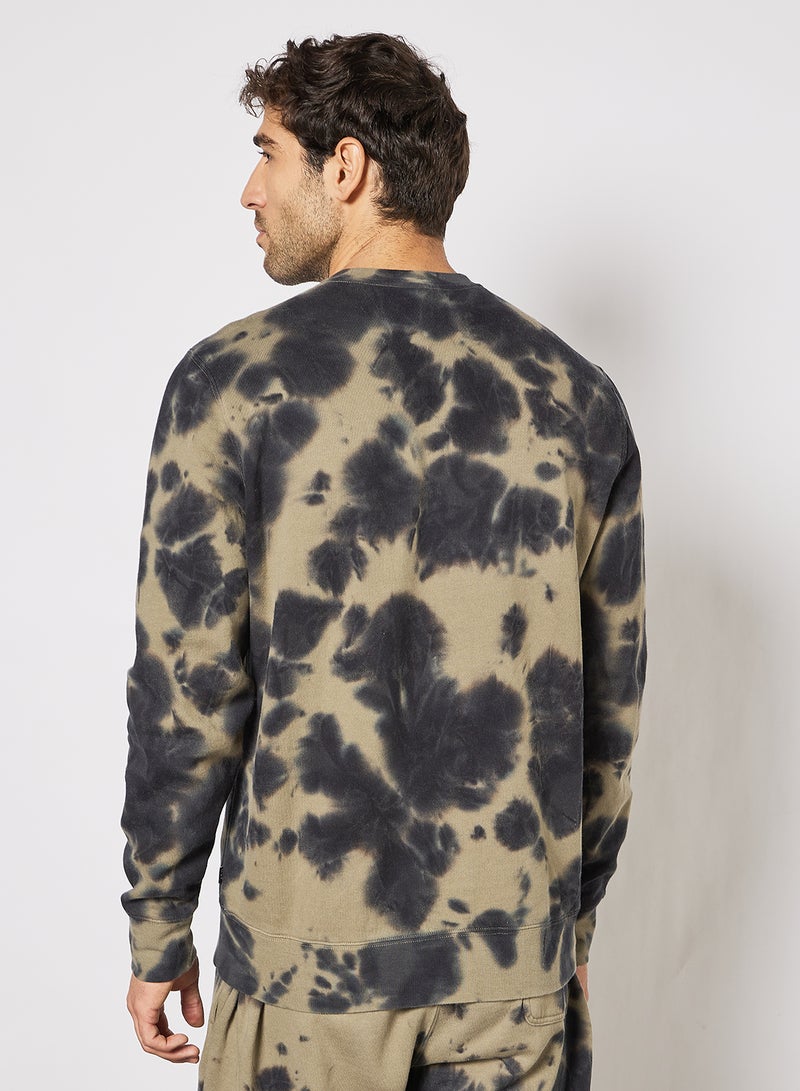 HUF - In Bloom Sweatshirt Khaki - Image 1