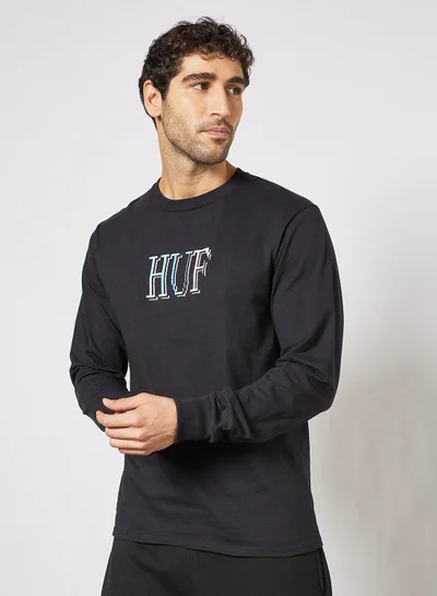 HUF 8-bit Long Sleeve T-Shirt Black