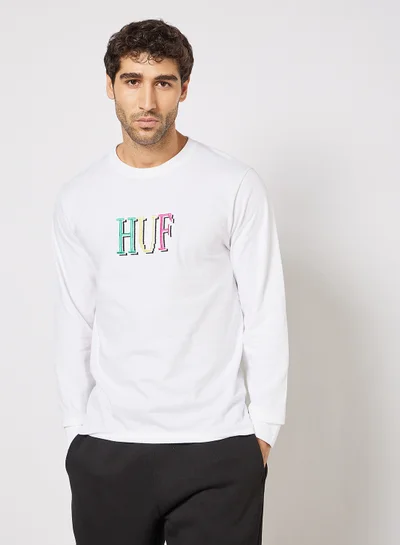 HUF 8-bit Long Sleeve T-Shirt White