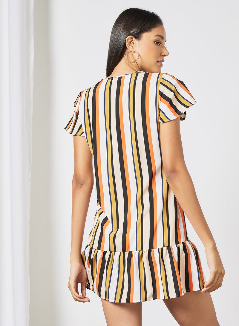 Aila - Striped Midi Dress Multicolour - Image 1
