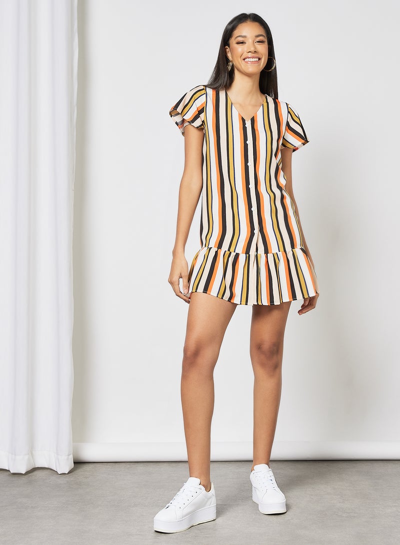 Aila - Striped Midi Dress Multicolour - Image 1
