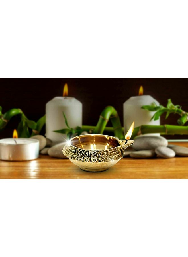 ماركة غير محددة مجموعة مصابيح دييا منقوشة من النحاس النقي مكونة من 4 قطع. ذهبي 2بوصة  - Image 4