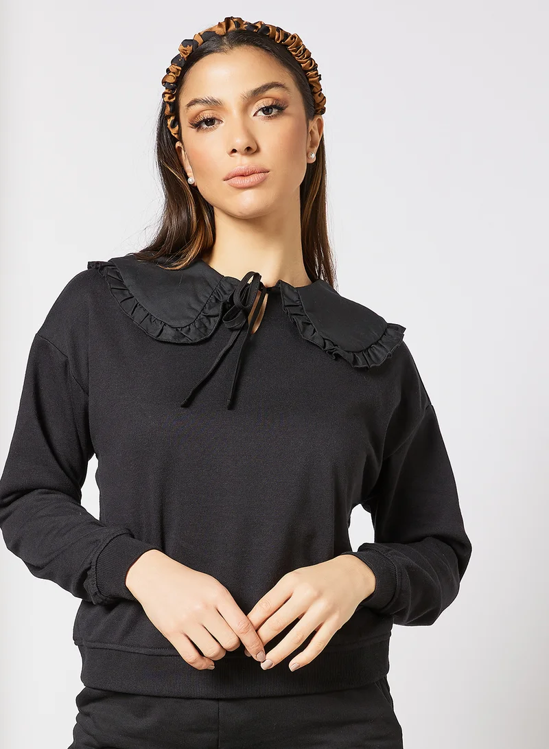 VERO MODA Tie-Neck Blouse Black