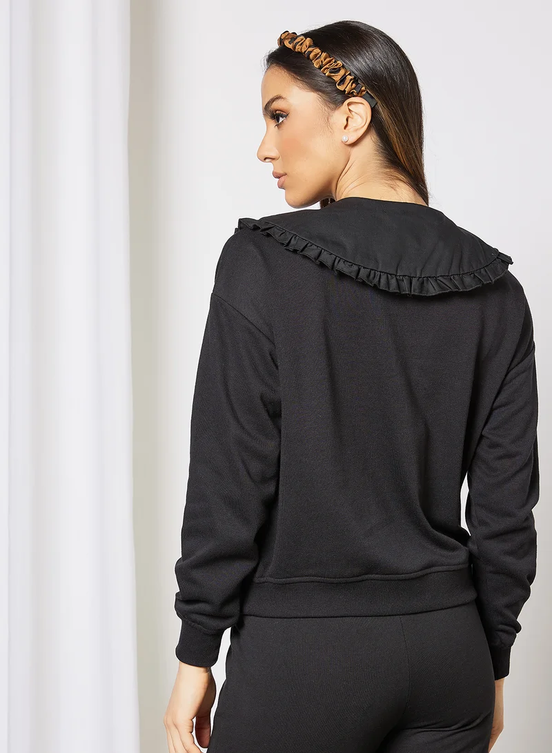 VERO MODA Tie-Neck Blouse Black
