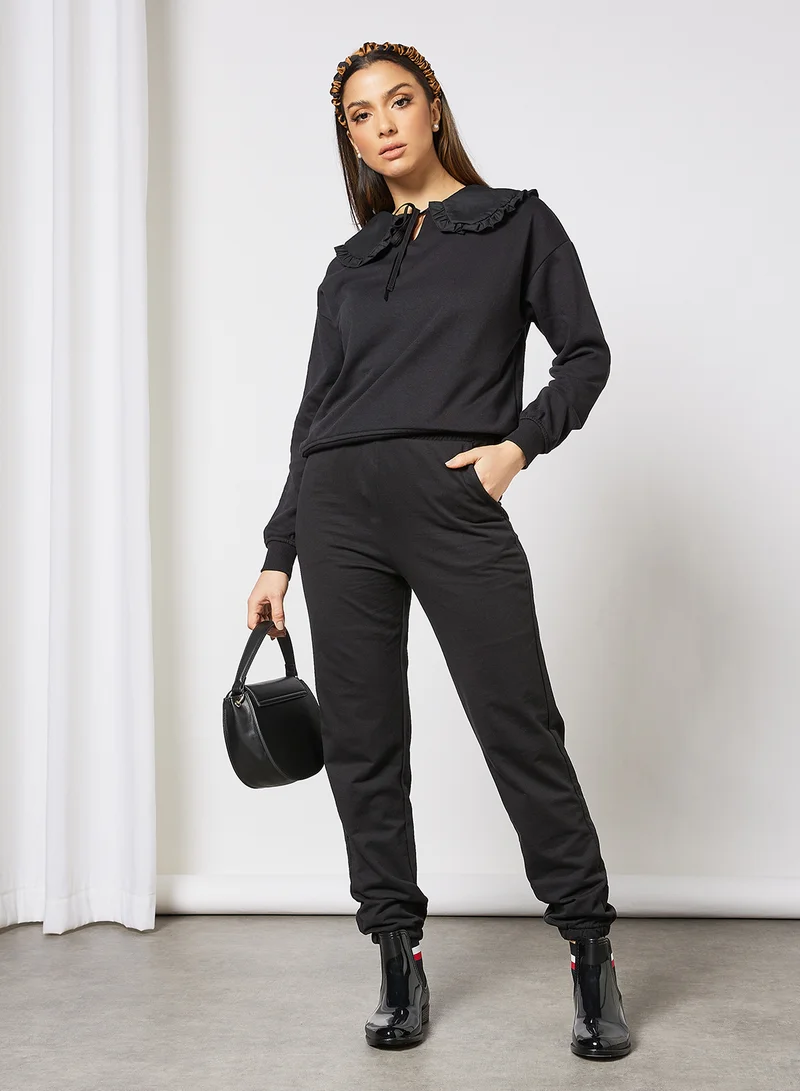 VERO MODA Tie-Neck Blouse Black