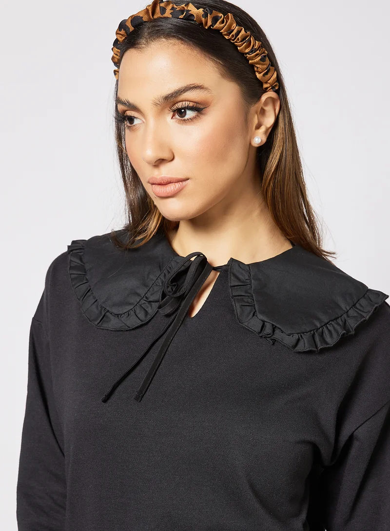 VERO MODA Tie-Neck Blouse Black