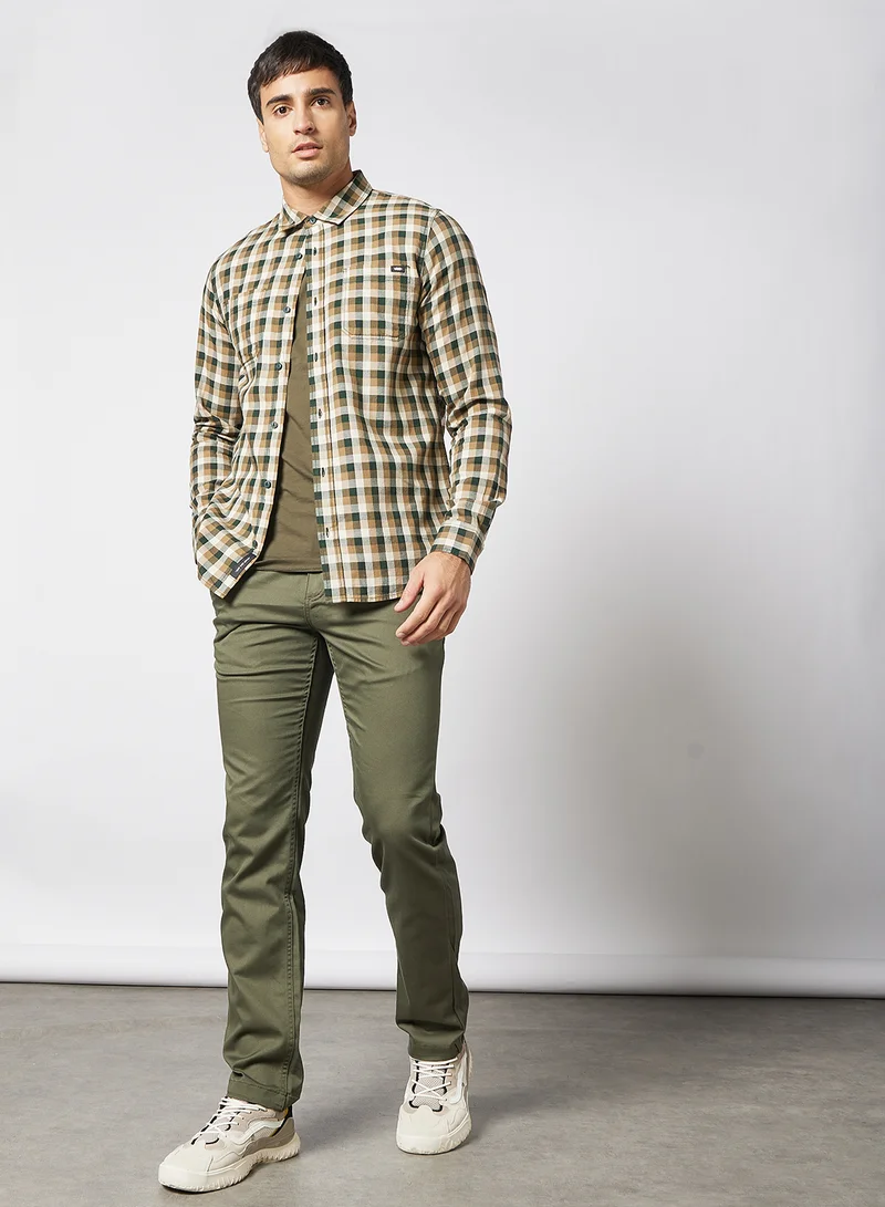 VANS Alameda II Checkered Shirt Beige