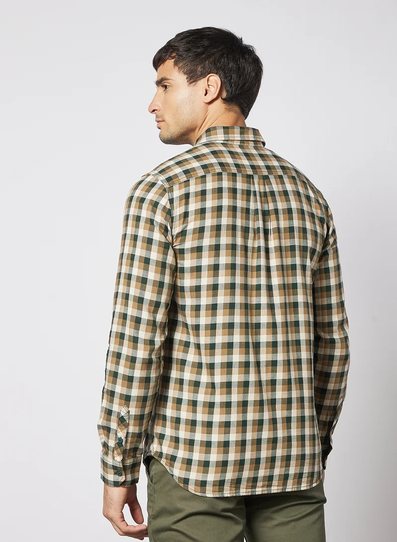 VANS Alameda II Checkered Shirt Beige