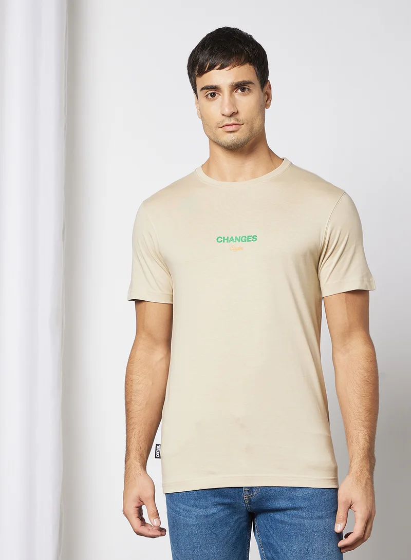 Cayler & Sons Text Print T-Shirt Beige