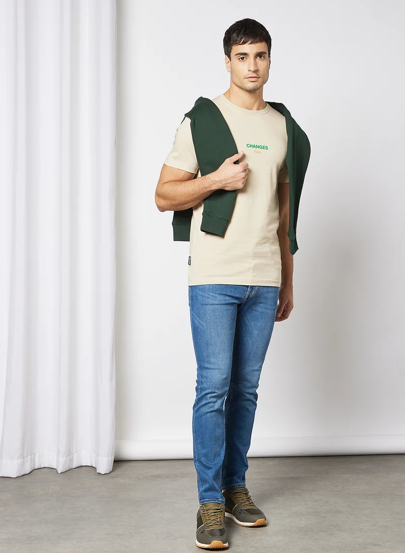 Cayler & Sons Text Print T-Shirt Beige