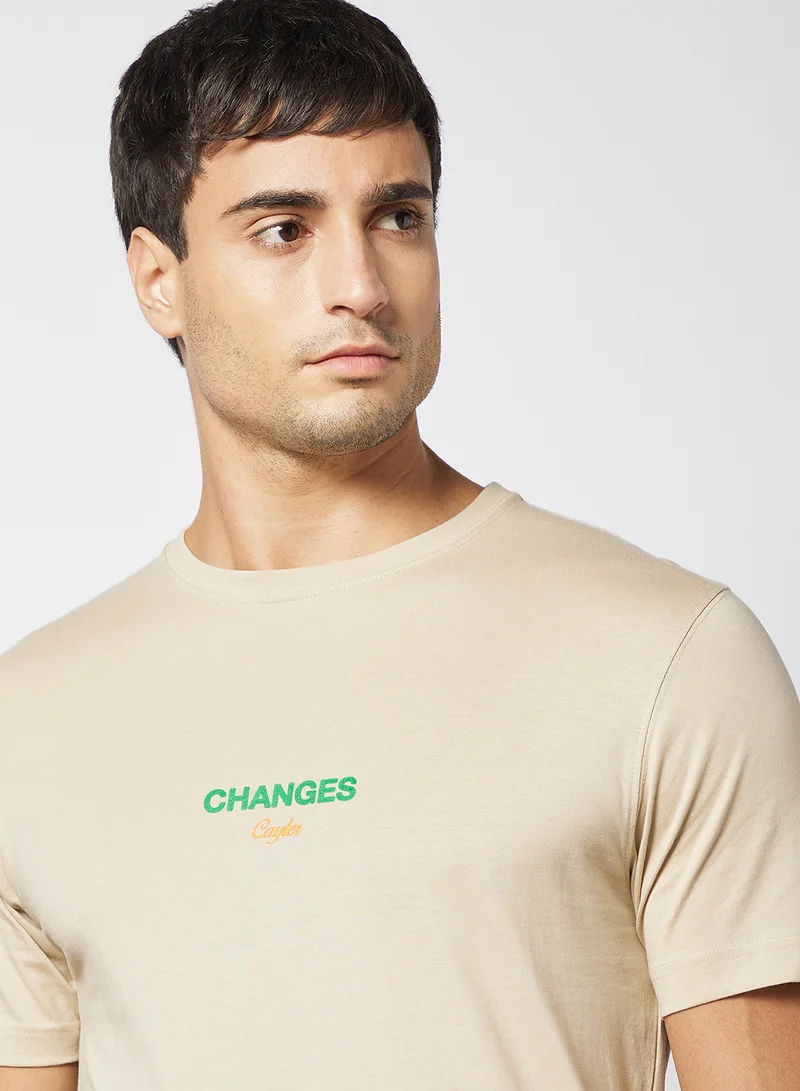 Cayler & Sons Text Print T-Shirt Beige