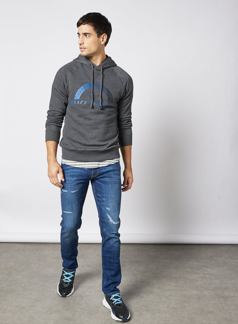 PRODUKT Ripped Denim Jeans Dark Blue  - Image 2