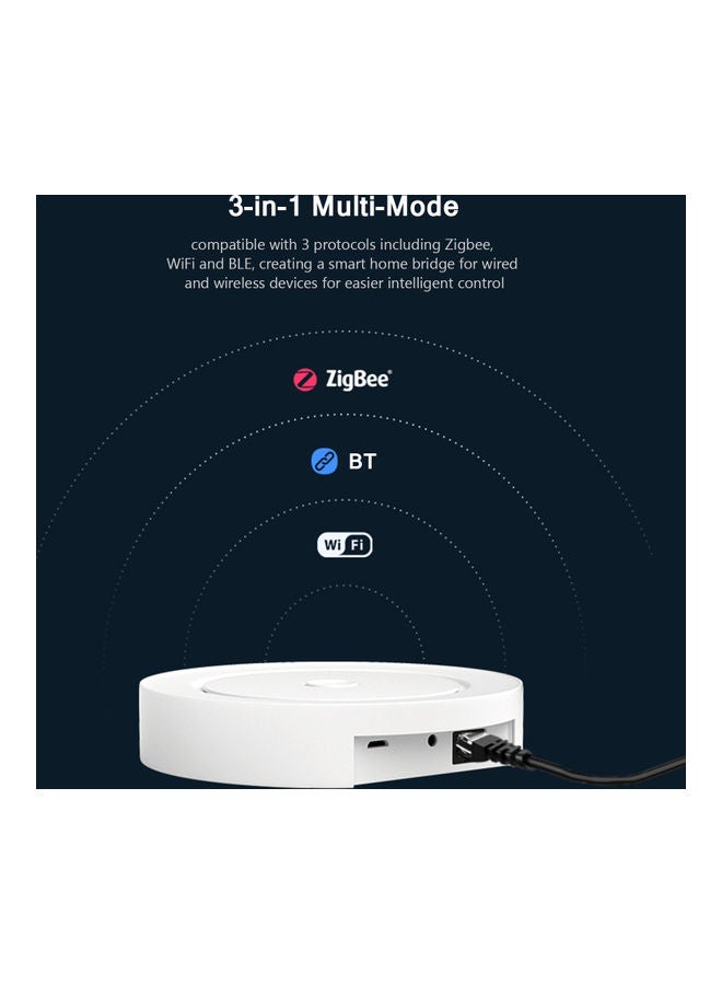 3-In-1 Two-Way Multifunctional Smart Gateway White 12.00X6.00X11.50cm  - Image 3