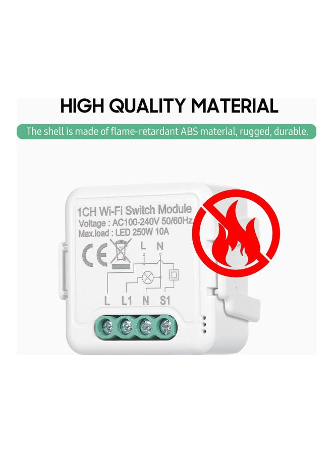 1 Channel WiFi Smart Light Switch Module White 5.50X3.50X4.50cm  - Image 3