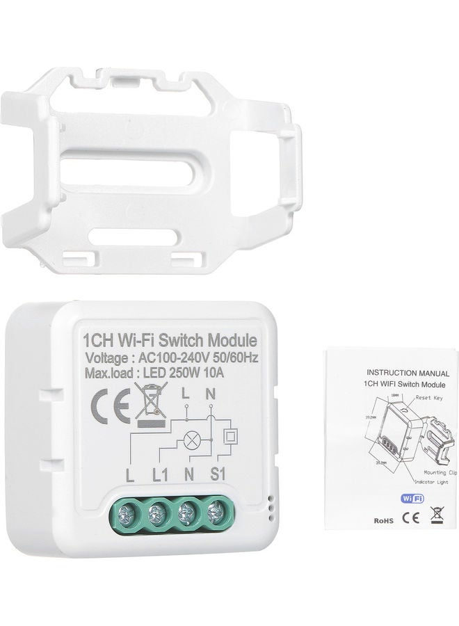 1 Channel WiFi Smart Light Switch Module White 5.50X3.50X4.50cm  - Image 4