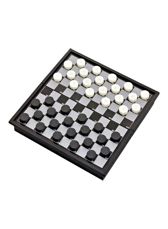 MARGOUN Magnetic Foldable Checkers Board Game 2 Players - Image 1