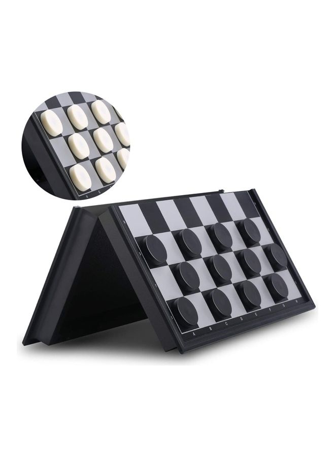 MARGOUN Magnetic Foldable Checkers Board Game 2 Players - Image 2