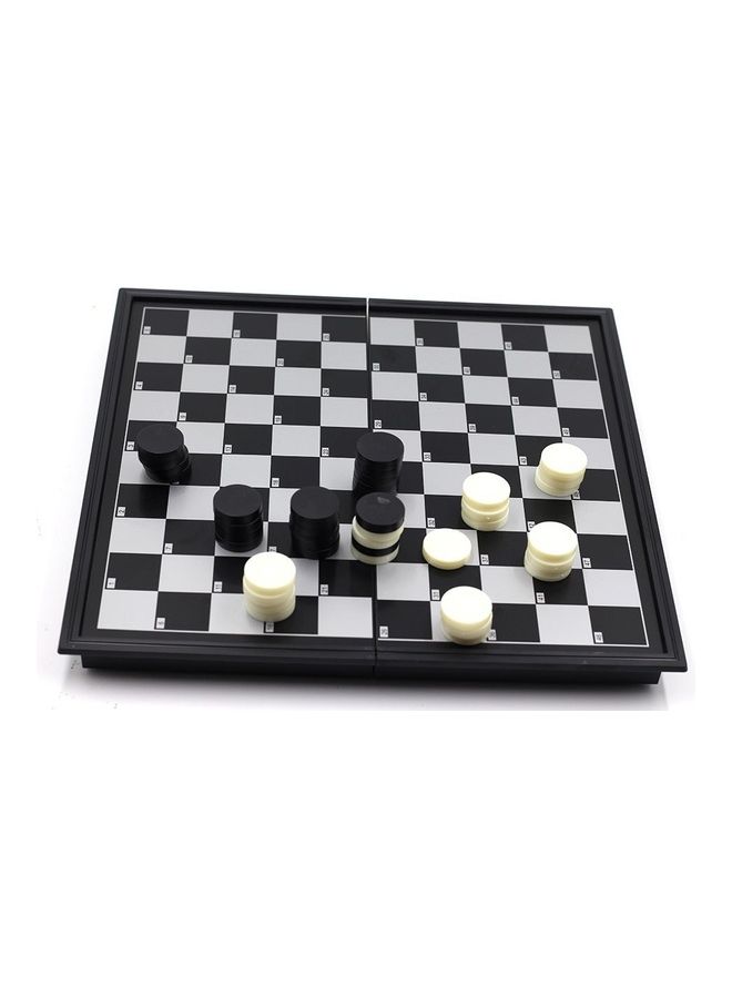 MARGOUN Magnetic Foldable Checkers Board Game 2 Players - Image 3