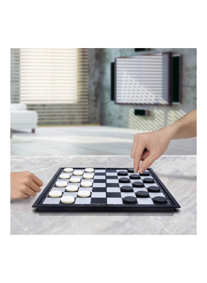MARGOUN Magnetic Foldable Checkers Board Game 2 Players - Image 4