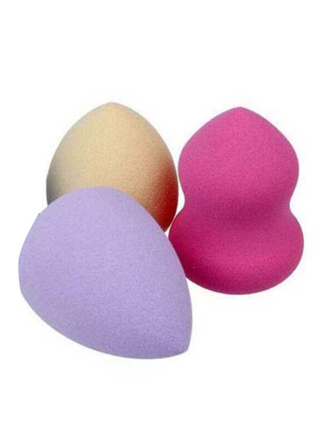 L'CHEAR 4-Piece Makeup Sponge Set Pink/Blue/Purple - Image 2
