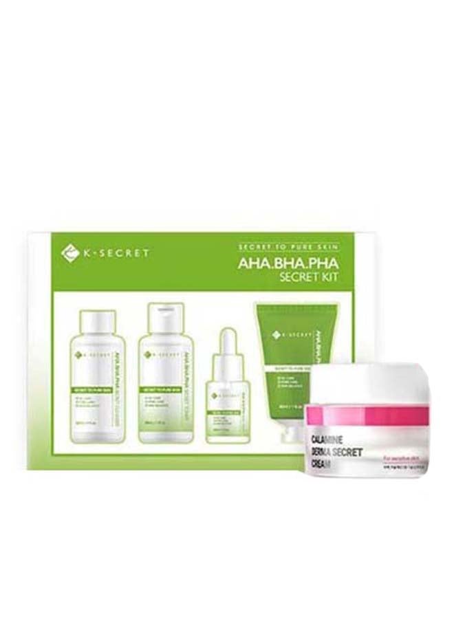 K-SECRET - Calamine derma secret cream+ secret sunblock + 30 days secret toner + AHA. BHA. PHA secret kit 330ml x 100g - Image 1