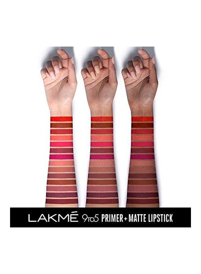 LAKME 9TO5 Primer + Matte Lip Color MP6 Deep Wine  - Image 3