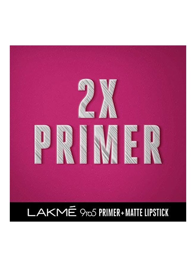 LAKME 9TO5 Primer + Matte Lip Color MP6 Deep Wine  - Image 5