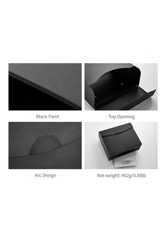 Generic - Wall Mounted Dual Dispensing Paper Towel Holder Black 20x24x9.5cm - Image 1