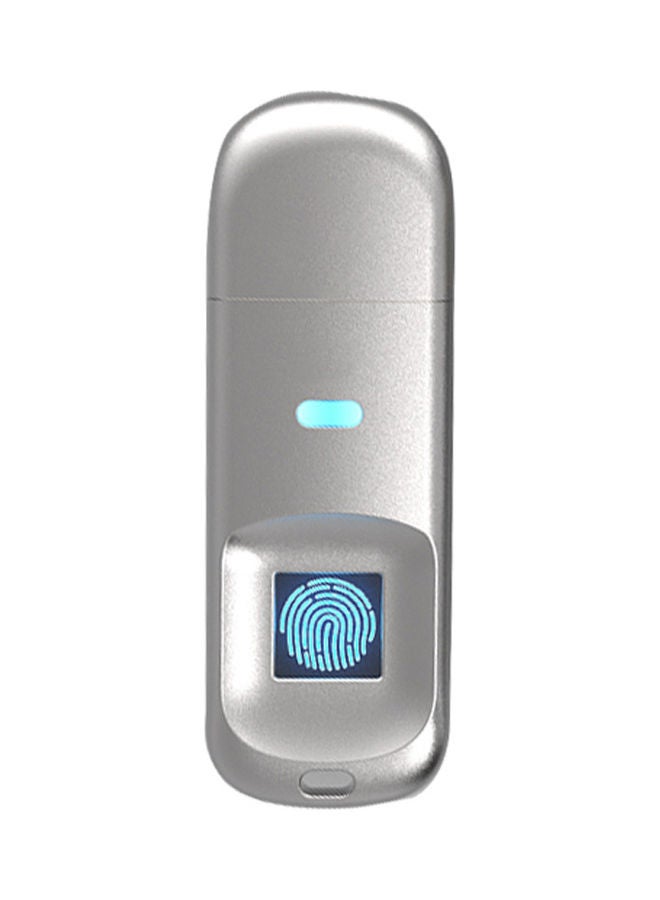 USB2.0 128G Fingerprint Code Accurate Identificaiotn U Disk White  - Image 1