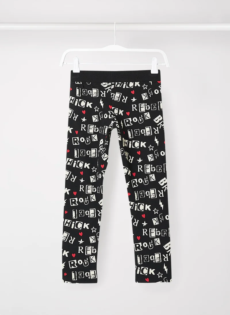 Boboli Girls Printed Leggings