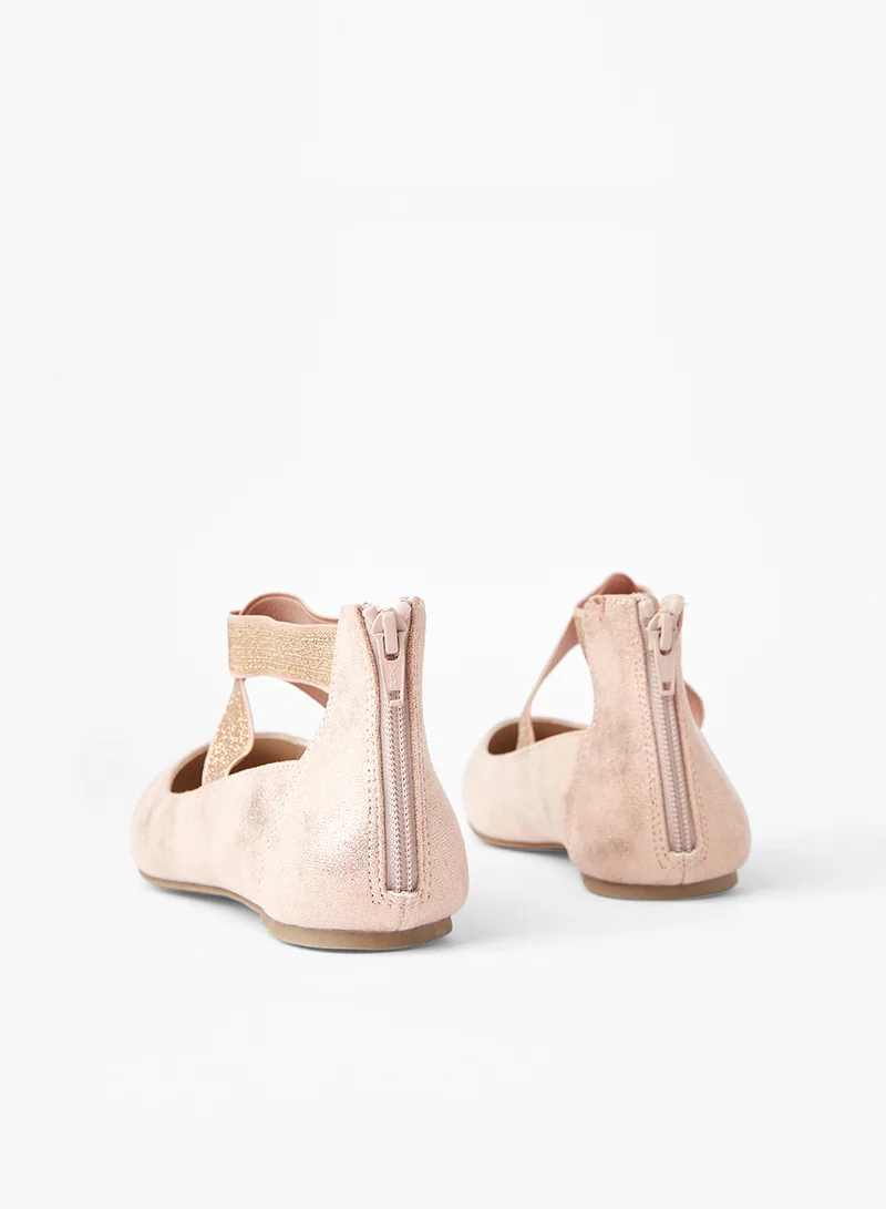The Children's Place Baby Crossover Strap Ballerinas Pink