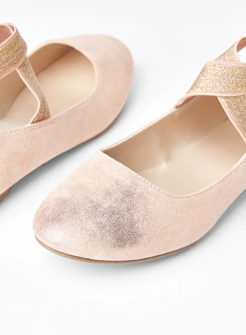 The Children's Place Baby Crossover Strap Ballerinas Pink