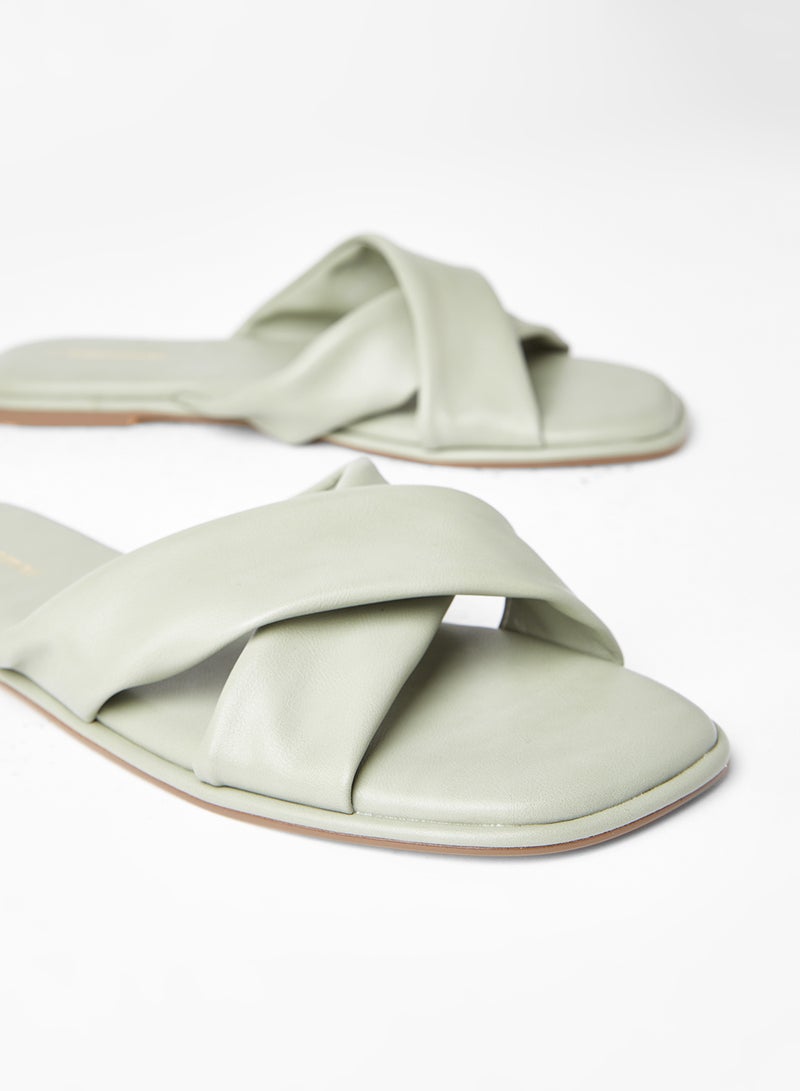 Geoomnii - Comfortable Footbed Trendy Flat Sandals Birsk Green - Image 1