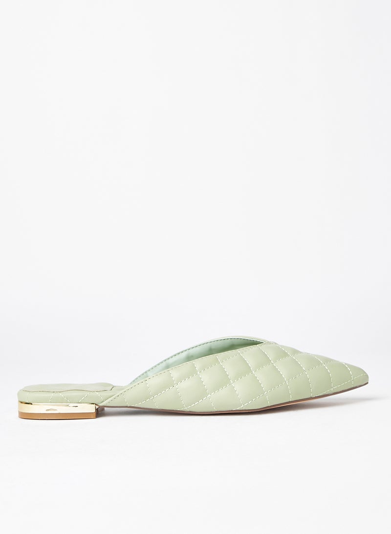 Geoomnii - Comfortable Footbed Trendy Mules Davie Green - Image 1