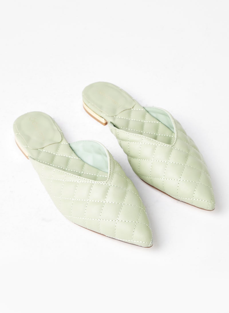 Geoomnii - Comfortable Footbed Trendy Mules Davie Green - Image 1
