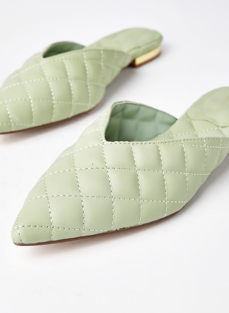 Geoomnii - Comfortable Footbed Trendy Mules Davie Green - Image 1