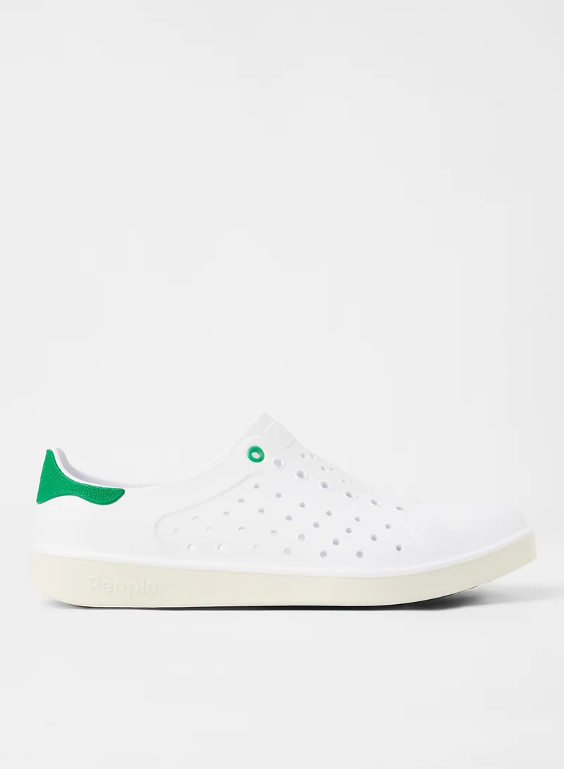 People Ace Slip-On Shoes White/Kelly Green
