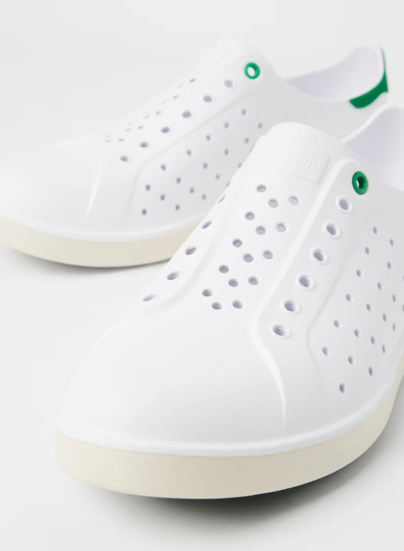 People Ace Slip-On Shoes White/Kelly Green