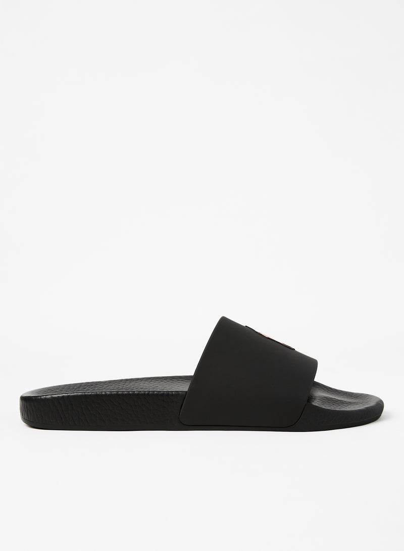 POLO RALPH LAUREN Contrast Logo Slides Black  - Image 1